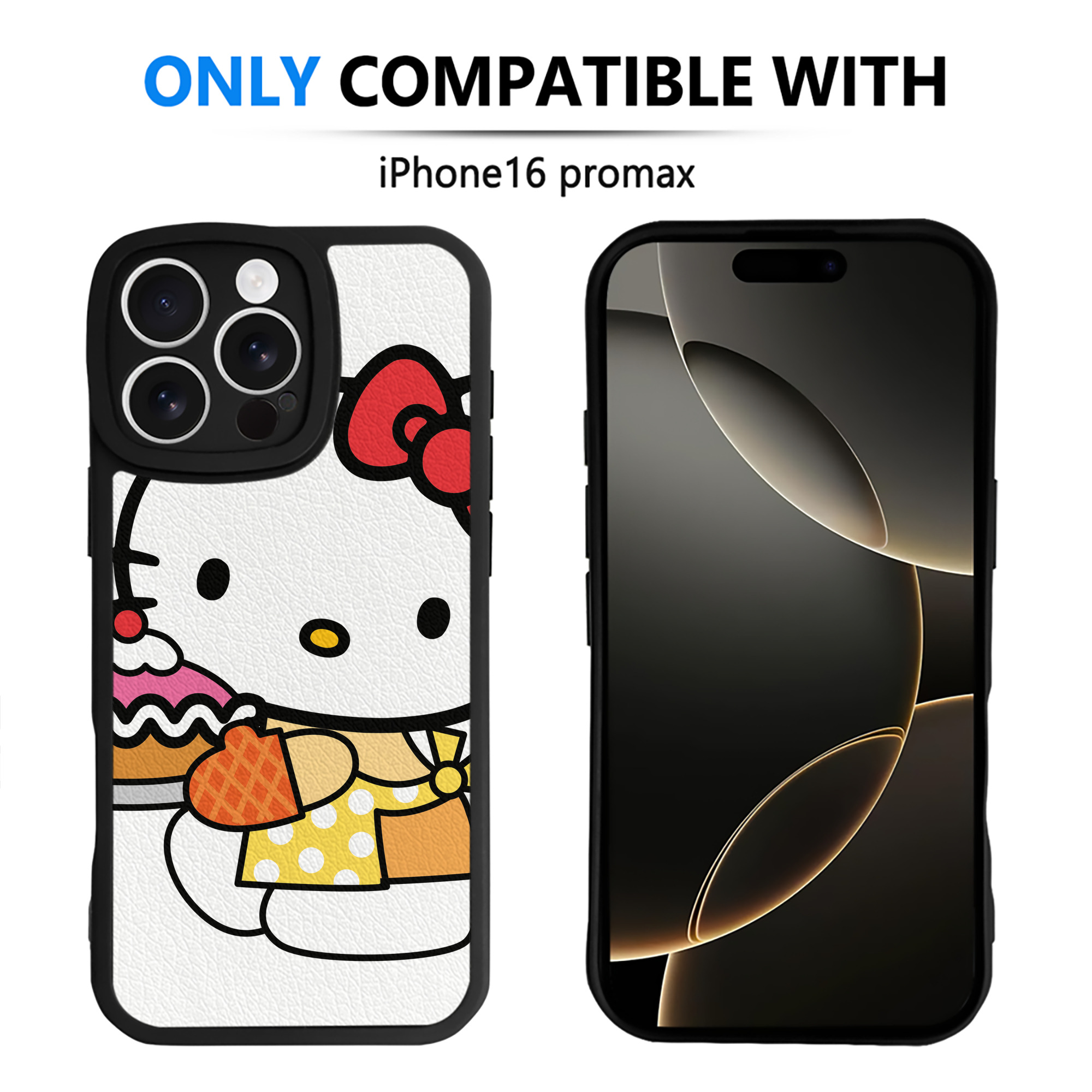 （画像用） Hello Kitty ハローキティ 【iPhone 16シリーズ対応】シリコンスマホケース（レザー調） 材質：シリコン